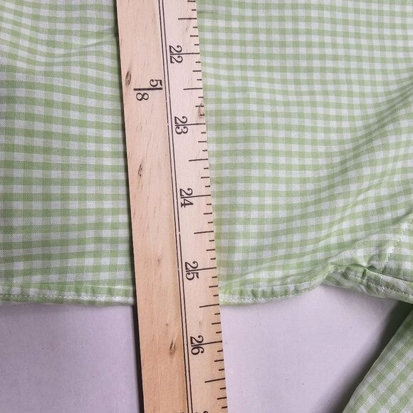 Ralph Lauren Blake Green Checkered short Sleeve Button-Down Shirt L 100% Cotton - Picture 5 of 7